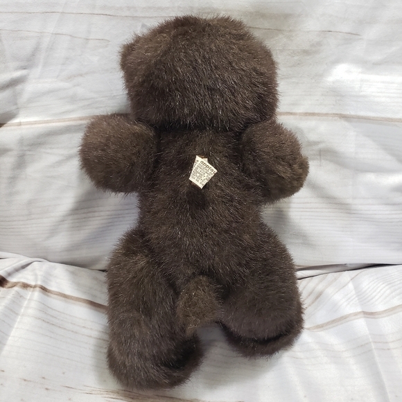 Vintage Applause Wood Face Bear Posable Stuffed Animal 12" 1985 Robert Raikes - Picture 4 of 7